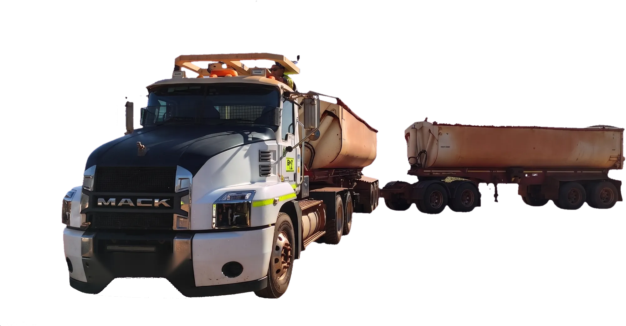 Mack tipper truck, one of the machine types RedSpec inspects